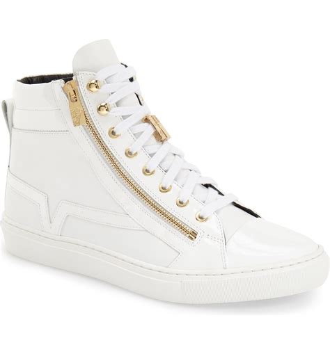 tênis da versace|versace zipped high top sneakers.